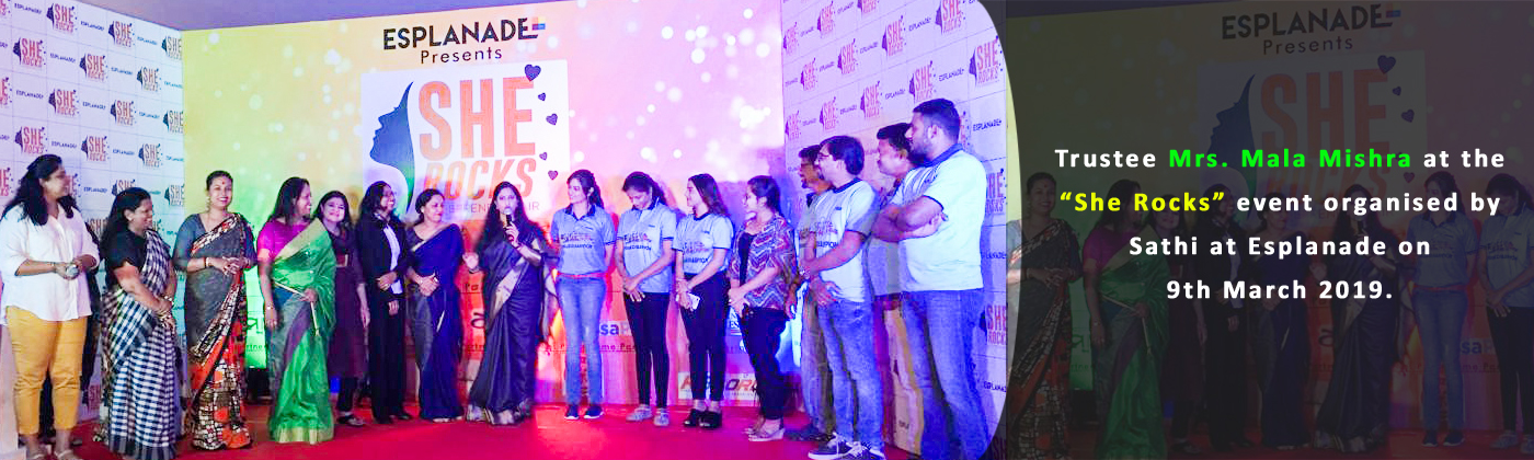 ‘She Rocks’ event organised by Sathi at Esplanade on 9th March 2019.